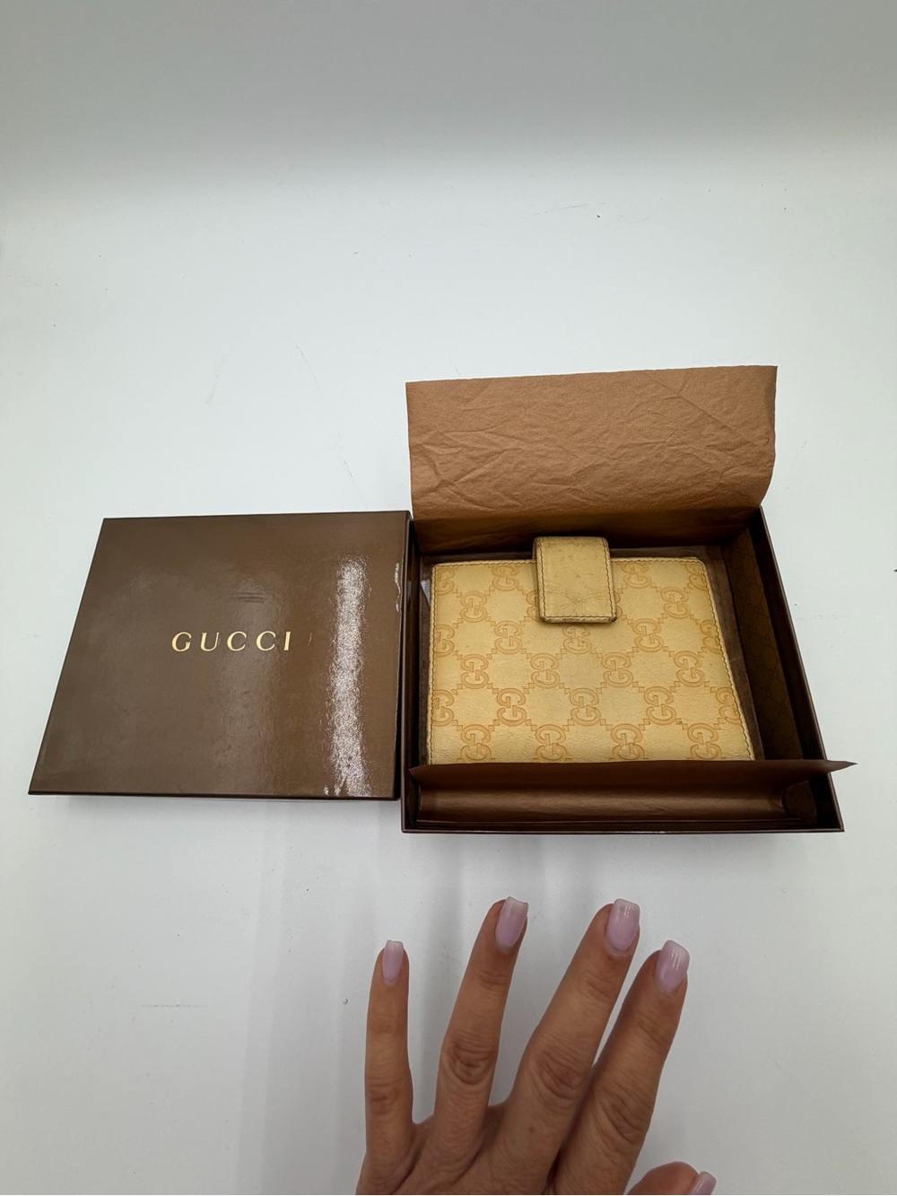 Gucci Guccissima Yellow Leather 6-Ring Agenda Planner with Box